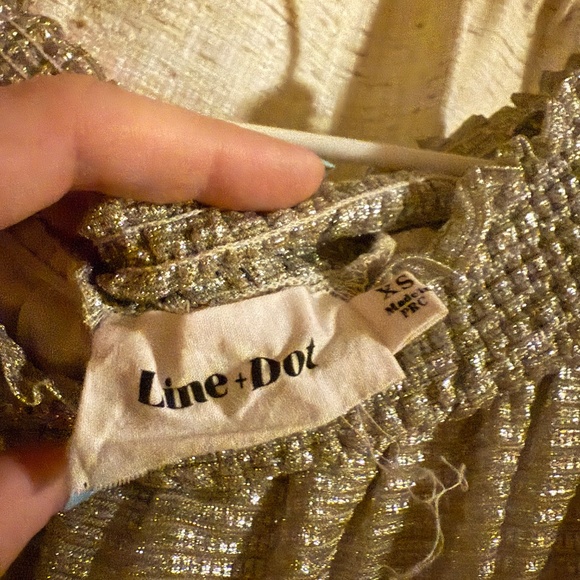 Line and Dot Silver Metallic Disco Jumpsuit - Picture 5 of 6